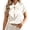 White, variant on Womens Dressy Casual Blouses V Neck Satin Silk Work Tops Short Sleeve Tie Knot Business Shirts 2026