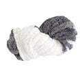 thumbnail image 2 of Thick Chunky Yarn Bulky Yarn Bulky Giant Wool Yarn Jumbo Tubular Yarn Weight Yarn for Pet Bed, Macrame, Sweater, Rug Making White Color Grey, 2 of 10