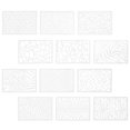 thumbnail image 2 of 12 Pcs Leopard Stencil Mermaid Scale Stencil Stripe Stencil Plastic Drawing Stencils Craft Stencil Painting, 2 of 3