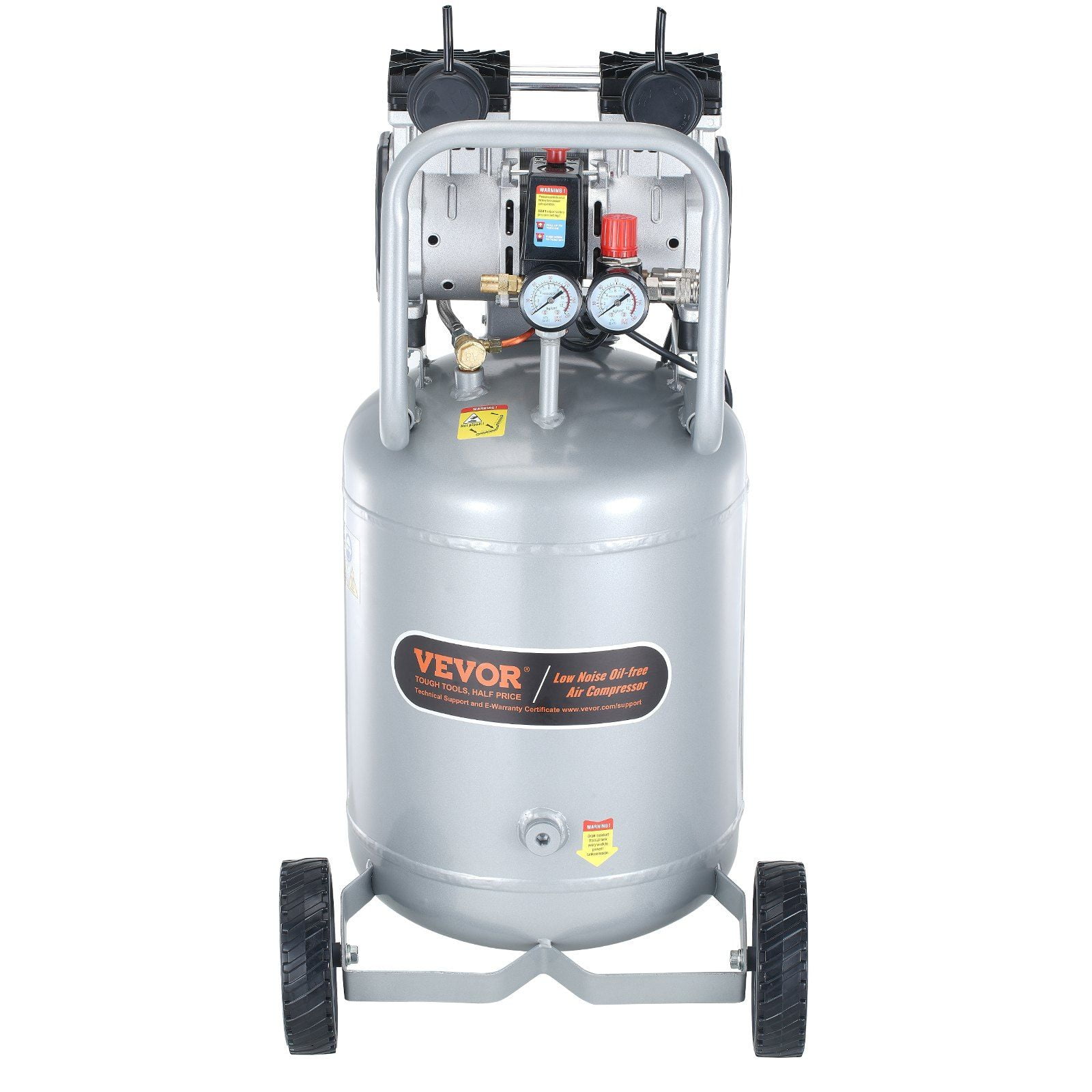 2HP 13 Gallon Air Compressor, 4.6 SCFM @90PSI Oil-Free, Ultra-Quiet 66dB, 125PSI Max for Tires, Auto, Woodwork, Spray Painting
