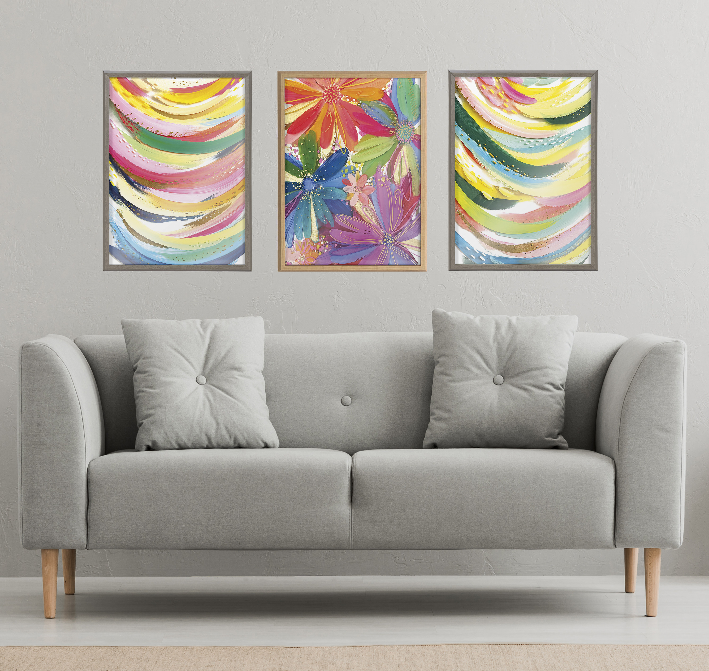 Blake Brushstroke 117 18 in x 24 in Framed Painting Art Prints, by Kate and Laurel