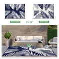 thumbnail image 5 of DEORAB 9'x12' Outdoor Rugs Patio Waterproof Outside Mat Reversible Plastic Camping Carpet,Navy blue & White, 5 of 9