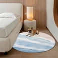 thumbnail image 2 of Ombre Blue Waves Round Area Rug 5Ft Washable Circle Rugs for Living Room Bedroom, Gradient Coastal Beach Sandy Ocean Non-Slip Carpet Floor Mats Indoor Outdoor Carpet Runner Aesthetic Home Decor, 2 of 8