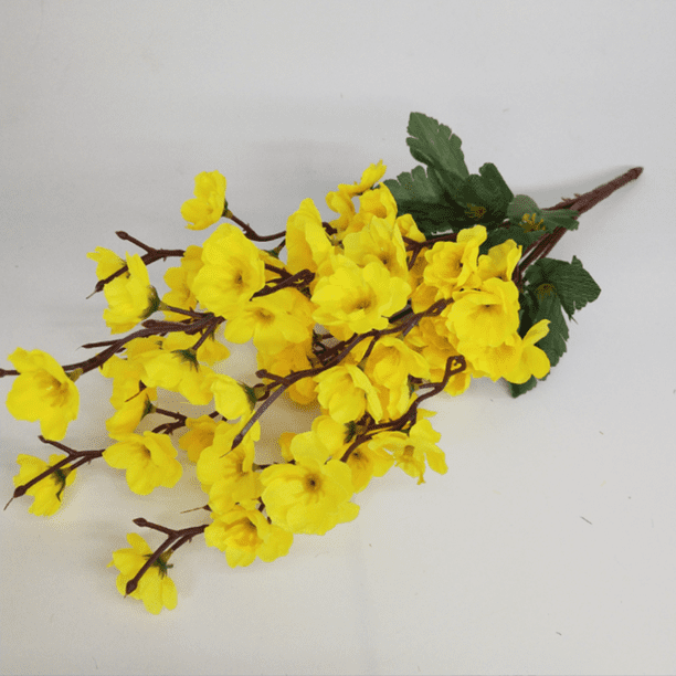 Xiao Hua 3 flores artificiales de flor de durazno, flores artificiales para decoración de bodas