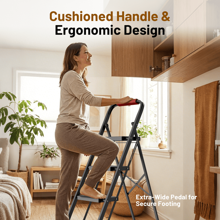 Lafati 4-Step Folding Ladder, 330 Lb Capacity photo 5