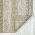 thumbnail image 4 of 8' X 10' Tan Striped Handmade Indoor Outdoor Area Rug, 4 of 5