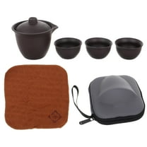 IDEANATEGRATE Portable Travel Cup Set Ceramic Teapot Set Elegant Craftsmanship 1 Set