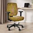 thumbnail image 3 of ZUXONGSY Sunflower Wood Desk Chair Cover 2 Pcs Polyester Rolling Chair Cover with Elastic Bottom Chair Seat Cover + Backrest Cover Wear Resistant for Student Office Worker, 3 of 7
