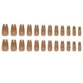 thumbnail image 2 of Uñas postizas europeas cortas doradas brillantes estilo francés, elegantes y lujosas. Uñas postizas listas para usar. 24 unidades. Parche para uñas de 1 ml., 2 of 9