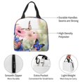 thumbnail image 4 of Fotbe Butterfly And Flowers Bolsa Térmica con Estampado y Forro de Aluminio Grueso Bolsa de Almuerzo con Bolsillo Frontal para Hombres y Mujeres, Ideal para Trabajo, Escuela, 4 of 8