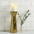 thumbnail image 2 of Elements 4X12-inch Gold Foil Ceramic Candle Holder, 2 of 9