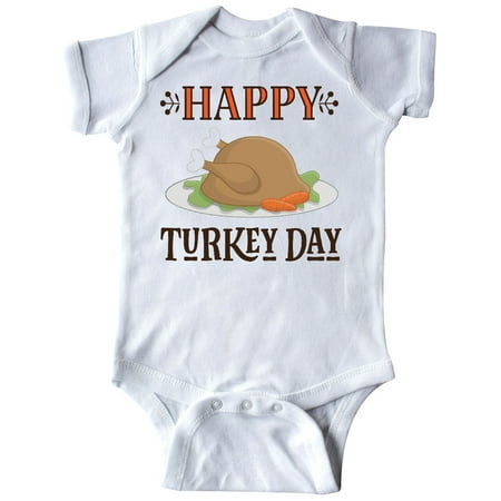 

Inktastic Thanksgiving Happy Turkey Day Gift Baby Boy or Baby Girl Bodysuit