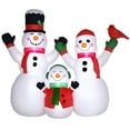thumbnail image 1 of Outsunny 8ft Inflatable Christmas Snowman Family Outdoor Decoration, 1 of 10