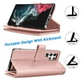 thumbnail image 2 of TakFox For Samsung Galaxy S22 Ultra Wallet Case,[9 Card Slots] PU Leather ID Credit Holder Folio Flip [Detachable] Kickstand Magnetic Phone Cover,Rose Gold, 2 of 7