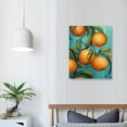 thumbnail image 4 of Nawypu  Fruit Kitchen Wall Decor Lemon Orange Canvas Art Painting for Dining Room Restaurant Decoration Teal and Yellow Pictures Prints Framed, 4 of 5