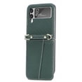 thumbnail image 5 of Dteck For Samsung Galaxy Z Flip4,Shockproof Artificial Leather Adjustable Shoulder Strap Case Cover,Green, 5 of 7