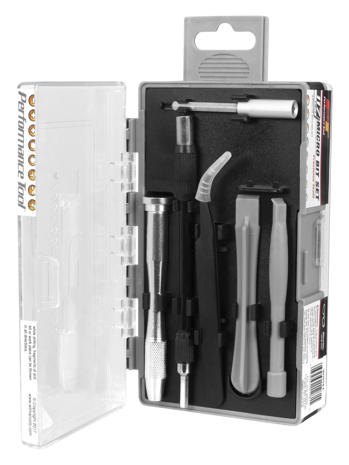 Performance Tool W9041 117Pc Compact Micro Bit Repair & Maintenance Set