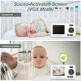 thumbnail image 3 of HelloBaby Monitor con 2 cámaras, monitor de bebé portátil con pantalla de viaje de 2,4 pulgadas, sin WiFi, monitor de vídeo para bebé de largo alcance de 1000 pies, visión nocturna, modo VOX de ahorro, 3 of 5