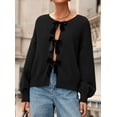 thumbnail image 2 of Suéter PRETTYGARDEN con Lazo Frontal Manga Larga Negro XL, 2 of 8