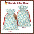 thumbnail image 2 of Fuzoiu Daisy Floral A Print Christmas Gift Bag,Burlap Gift Bag with Drawstring Closure & Hang Tag,Perfect for Holidays, Birthdays, and Special Occasions-Medium, 2 of 7