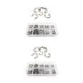 thumbnail image 2 of maskred 580pcs Professional Retaining Rings External Circlip Stainless Steel Wear-resistant Snap Ring E-type Clamp Washing Machine Sliver 2Set, 2 of 6