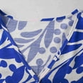 thumbnail image 4 of Womens Summer Dresses V Neck Short Sleeve Floral Print Midi Dress with Pockets Flowy Swing Vacation Casual Sundress S-2XL, 4 of 7