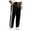 (Fashion 66)Black, variant on Men's Side Stripe Track Pants Casual Drawstring Jogger Trousers with Pockets Lightweight Breathable Sport Pants for Workout