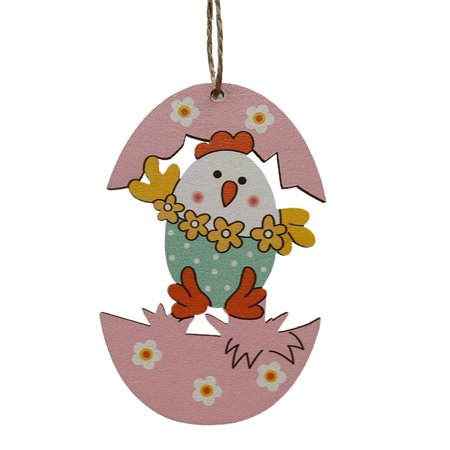 

SONGBIRDTH Hanging Pendants 2Pcs Create Atmospheres Adorable Unique Wooden Easter Rabbit Bunny Pendants