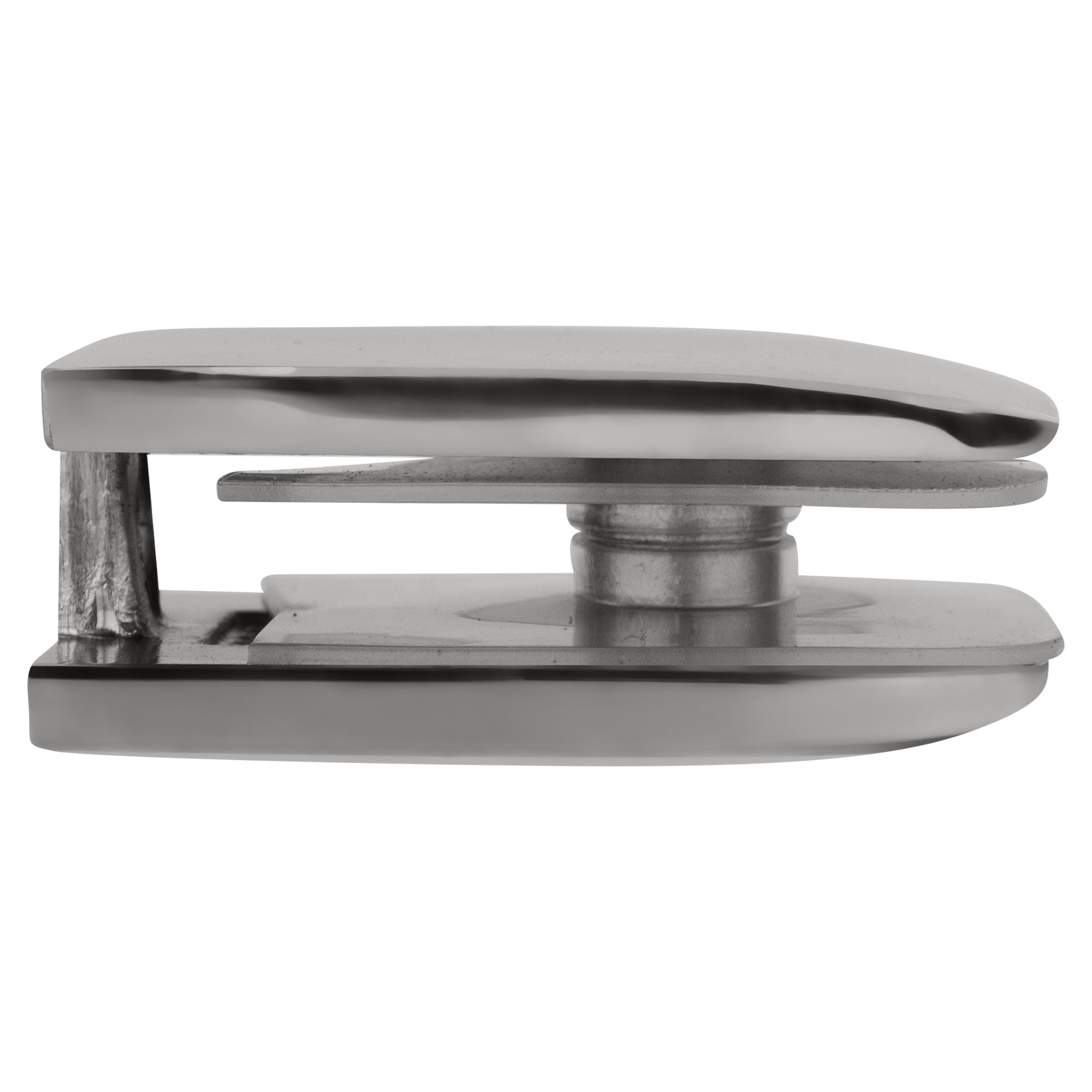 CRL R0M79CH Polished Chrome Roman Series Fixed Panel U-Clamp
