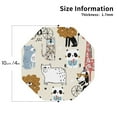 thumbnail image 2 of Pofeuu Hand Drawn Animals Print Coasters for Drinks, 4Pack PU Leather Coasters, Bar Drink Coasters for Tabletop Protection, Furniture from Damage-Octagon, 2 of 6