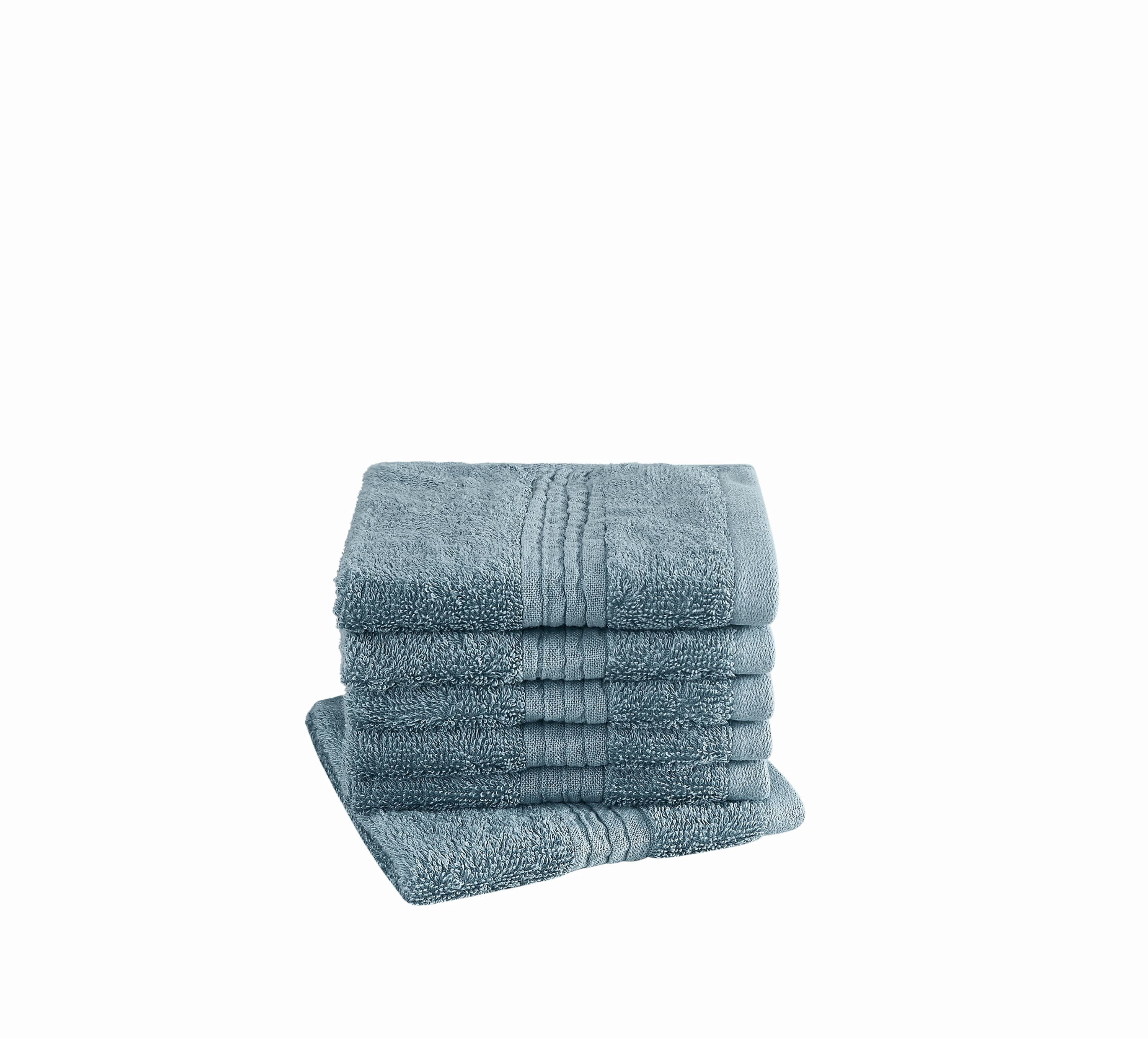 Cannon Cotton TENCEL™ 60% Cotton/ 40% TENCEL™ Soft 6 Pack Wash Cloth in Blue, All Season, Adult Size, OEKO-TEX Certified