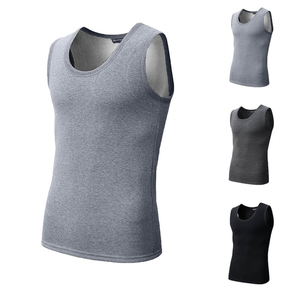 Frnrwgo Men's Thermal Long Sleeve Round Neck High Stretch Breathable Lightweight Fall Winter Underwear Top