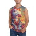 thumbnail image 1 of Kdxio Débardeur Homme Méditant Cheval Mignon Sans Manches pour Musculation Gym Décontracté - Grand, 1 of 7