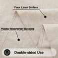 thumbnail image 5 of decorUhome Waterproof Rectangle Linen Tablecloth, Wipeable Burlap Table Cloth, Wrinkle and Stain Resistant Washable Table Cover for Kitchen, Dining, Parties, 52x70, Beige, 5 of 8