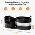 thumbnail image 2 of Niulife 360 Rotating Makeup Organizer for Vanity Large Capacity Cosmetic Storage Case,Dresser Make Up Organizer Holder for Bedroom Bathroom and Countertop,3 Tiers Black, 2 of 7