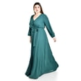 thumbnail image 2 of Vestido elegante de manga larga Roman Fashion /Tallas Extras, 2009 (Verde botella) verde oscuro 40, 2 of 6
