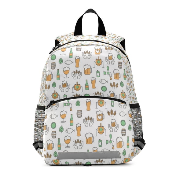Beer festival pattern design Teenage Backpack Middle Students Bookbag Outdoor Daypack