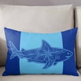 thumbnail image 3 of Shark Mandalas Throw Pillow Cover 20 x 26 Inch Decorative Pillow Cover Boho Modern Orange Blue Stripe Tropical Lumbar Pillowcase Seasonal Rectangle Cushion Case for Couch Sofa Bed Living Room, 3 of 7