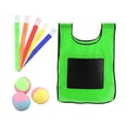 thumbnail image 1 of Juego de Dodgeball con 3 bolas adhesivas, pelotas de juguete suaves, juego de fiesta, 5 cintas, accesorios de juego deportivo al aire libre para patio Verde, 1 of 9