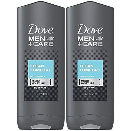 Dove Men+Care Body Wash and Face Wash Clean Comfort 13.5 oz (Pack of 2)