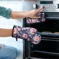 thumbnail image 2 of Pioneer Flower Kitchen Oven Mitt and Pot Holder Sets 4 Pcs for Baking, Cooking and Grilling, Heat Resistant Up To 392 °F, 2 of 7