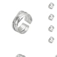 thumbnail image 2 of Minnieouse Anillos ajustables de múltiples capas para fiesta de disfraces, banquete, viaje, anillo de cobre abierto, joyería de mano, Oro blanco 10piezas, 2 of 6