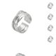 thumbnail image 2 of Minnieouse Anillos ajustables de múltiples capas para fiesta de disfraces, banquete, viaje, anillo de cobre abierto, joyería de mano, Oro blanco 10piezas, 2 of 6