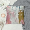 thumbnail image 2 of Girly Pink Throw Pillow Covers  Oil Painting Stripe Cushion Covers, Brush Marks Contemporary Ombre Watercolor Graffiti Pillow Covers, Aesthetic Modern Cushion Cases, 2 of 5