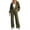 A1_Green, variant on Women 2 Piece Sweatsuits Long Sleeve Zip Up Cropped Hoodie Drawstring Elastic Waisted Wide Leg Sweatpants Dressy Casual Suits Fall Oversized Fashion Sets Workout Tracksuits Wine S
