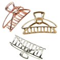 thumbnail image 2 of Haobase 3 pcs Women's Hair Clips Fashion Metal Hair Claw Clips Hair Catch Barrette Jaw Clamps for Thick Hair, 2 of 5