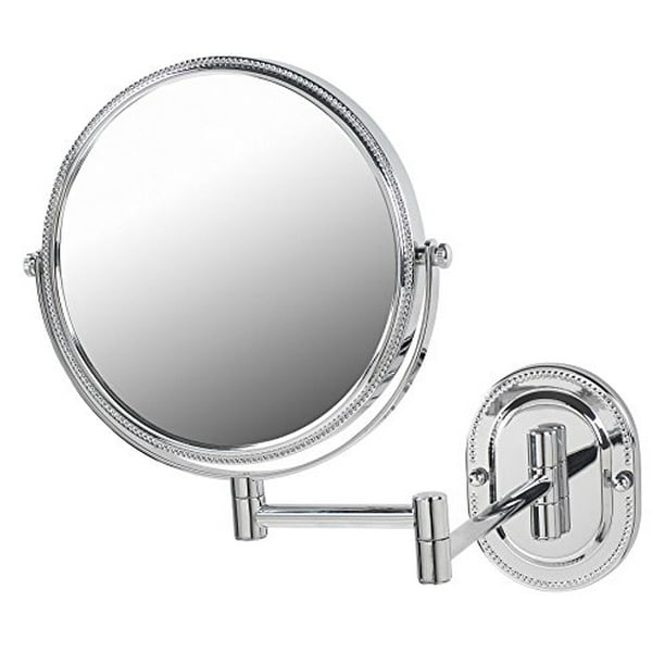 Jerdon Miroir de Maquillage avec Grossissement 7x, Finition Chromée, Cadre de 8" de Diamètre