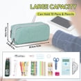 thumbnail image 2 of Della Gao Big Capacity Pencil Case, Durable Nylon Pencil Bag Aesthetic Pencil Pouch Travel Simple Stationery Bag Office Organizer Pen Bag for Women and Men - Green, 2 of 6