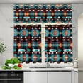 thumbnail image 5 of Aztec Window Kitchen Curtain Tier and Valance,3 Piece Kitchen Window Curtains Set for Living Room Bedroom, 5 of 6