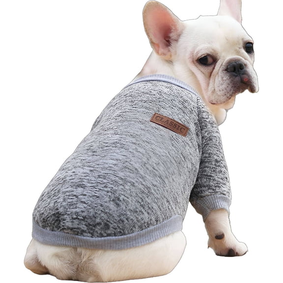 AOMRCOL Small Dog Clothes for Girls, Grey Thin Fleece Hoodie, XS, for Daily Wear and Walk